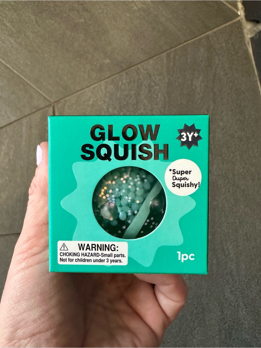 New Glow Squish Sensory Toy - Teal/Green
